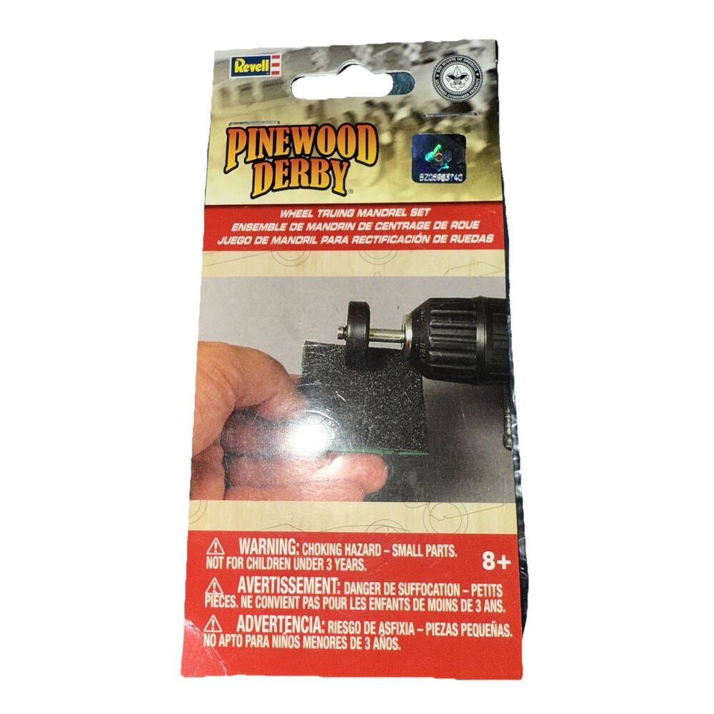 Pinewood Derby Wheel Truing Mandrel Set - Revell #RMXY9613